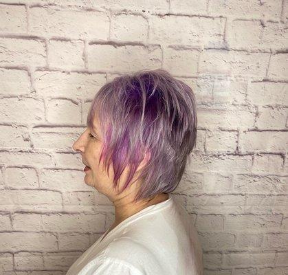 Cut and pops of purple!