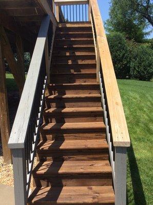 Decks cleaned and stained