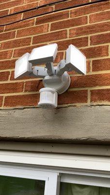 Out door lights with motion sensor.