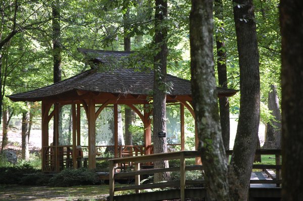 The Dodi Teahouse in the Asian Woodland Garden.