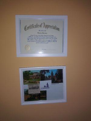 Degree from Converse College and collEve pic