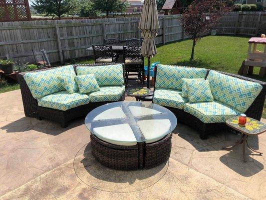 Custom outdoor patio furniture #Greenhousefabrics