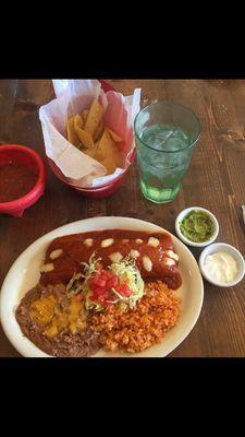 Wet Burrito w/chicken  (Extra toppings .50 cents)