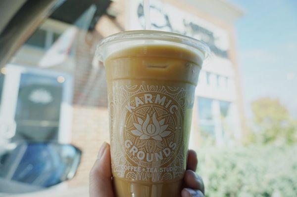 Iced Toasted Caramel Oat Latte. So good!