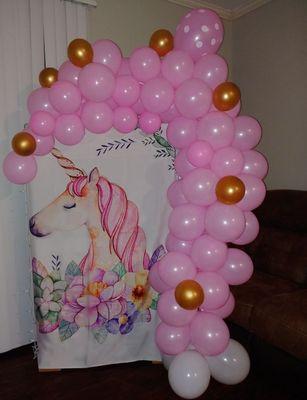 Unicorn backdrop with Garland