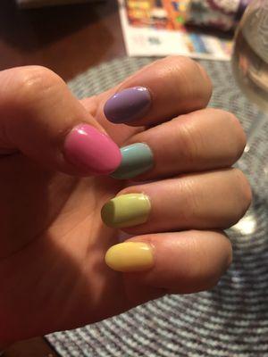 Rainbow nails!