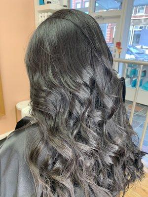 Long layers haircut soft curls