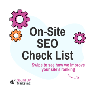 On-Site SEO Checklist... get the scoop on how we optimize your website!