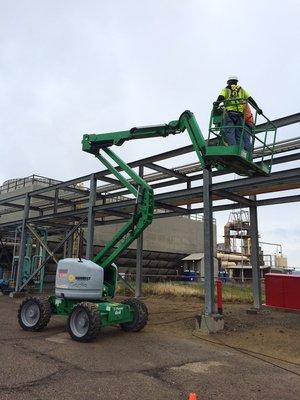 Fiber Optic installation on cable ladder racking system in Stockton CA