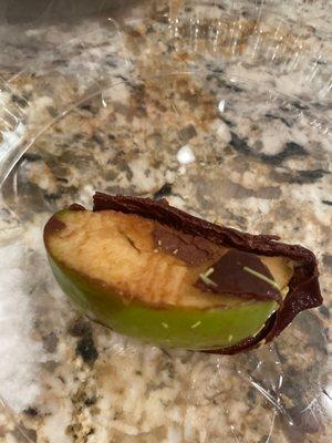 We received this yesterday and this is what the fruit looks like under the chocolate!