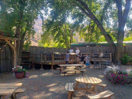 Sweet outdoor seating area.