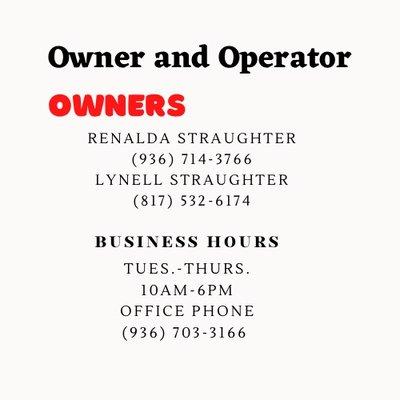 Owner and Operators