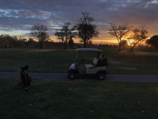 Looking West from the 8th tee box. Sunsets here are better than those found in movies. Very grateful to have access to this facility