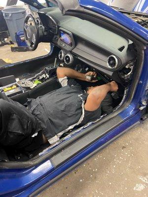 Full body harness replacement on a 2021 Chevy Camaro