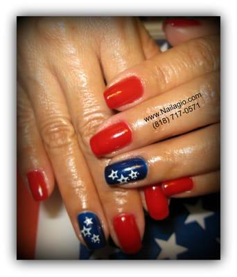 Create the perfect Independence Day Celebration with patriotic nail designs at NAILAGIO