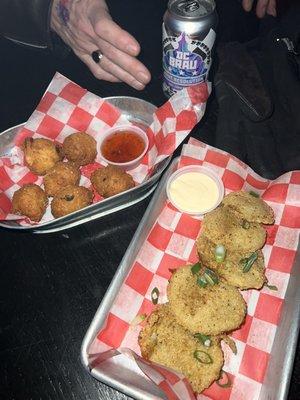 Green tomatoes and Hush Puppies