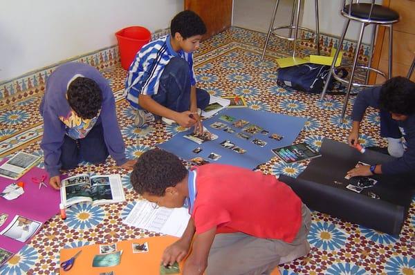 Teaching children in North Africa