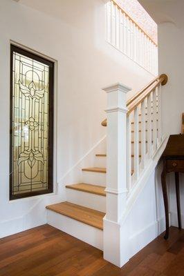 New stairs extend into the living room to make them safe