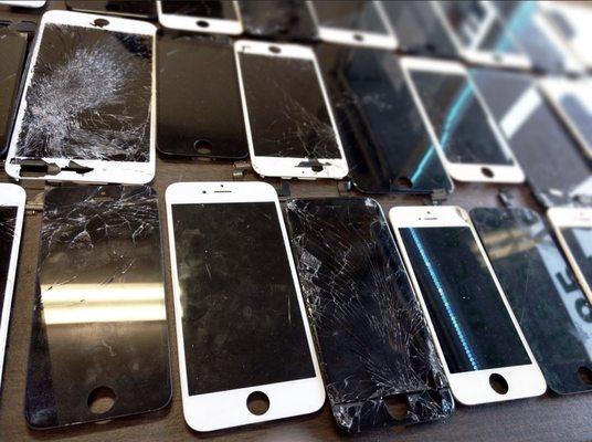 Cracked iPhones!