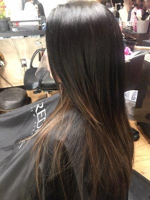 Balayage and Brazilian Blowout