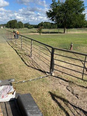 Adding years of life to this fence. Blasting and painting it!