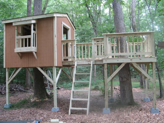 Tree house and deck