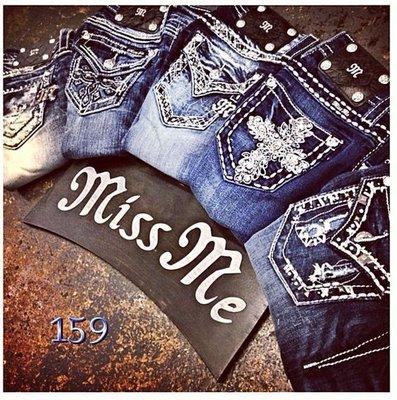 We carry Miss Me Jeans in sizes 24-34