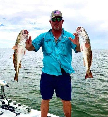 Redfish with #Alan White on the 23' HAYNIE BIGFOOT