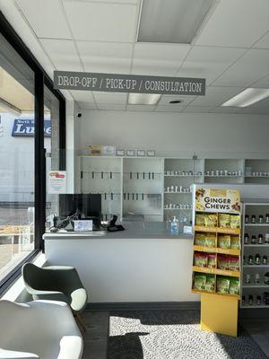 Pharmacy pick up window