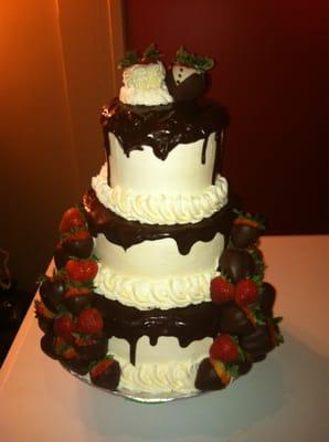 Chocolate Strawberry wedding cake.