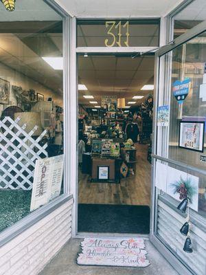 This entrance way into the store is very inviting!