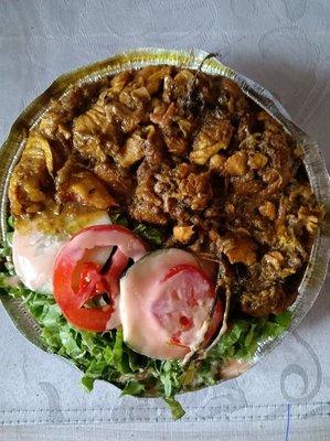 Curry chicken plate