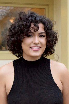 Short Curly Haircut with natural curls