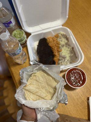 Carne asada plate ($15.99)  IG: @ohmyono