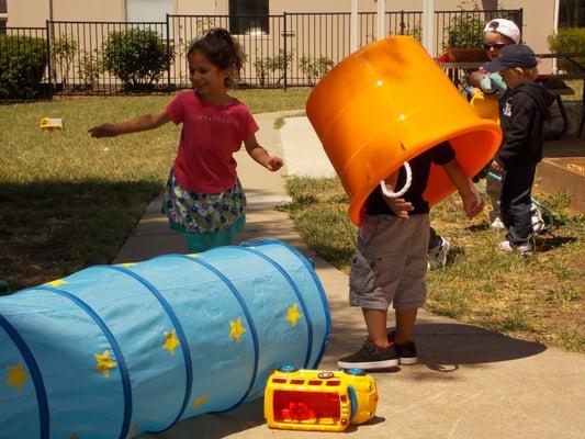 working our way around the obstacle course.