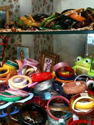 Lucite and bakelite bangles at affordable prices