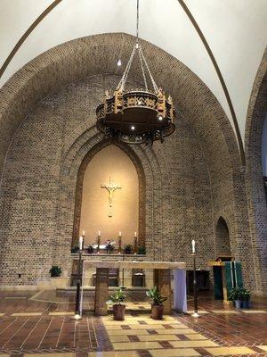 Inside St Gregory Abbey - the altar.