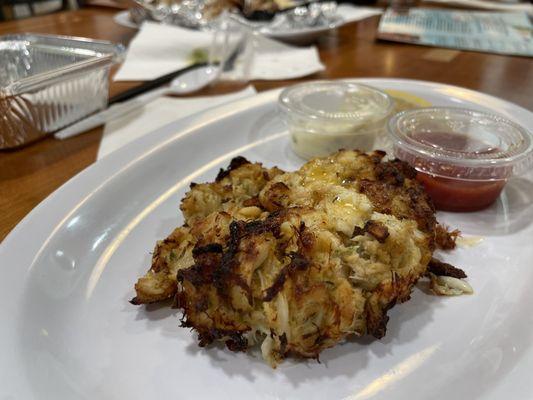 Broiled crab cake...