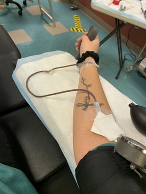 Blood donation to start the week!