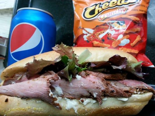 GRAB AND GO BBQ TRI TIP W/CHIPS AND SODA