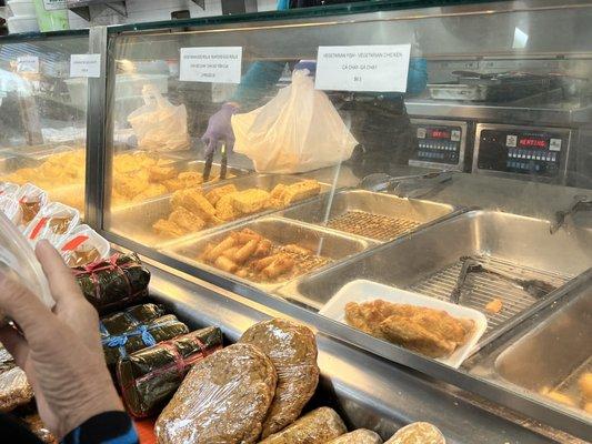 Types of tofu and egg rolls