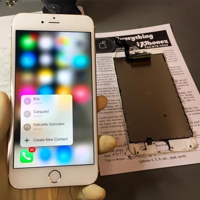 iPhone 6S Plus cracked Screen replaced & back to original condition.