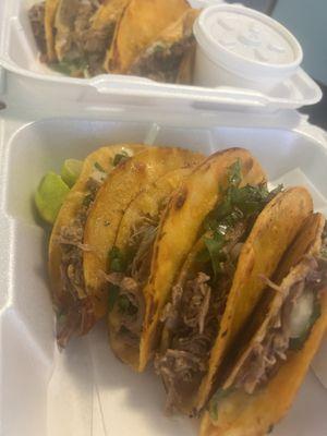 Queso birria tacos 4 for $12