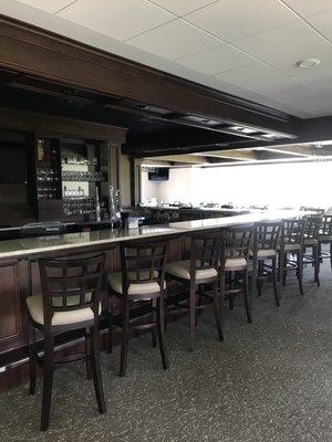 One of the banquet rooms with bar.