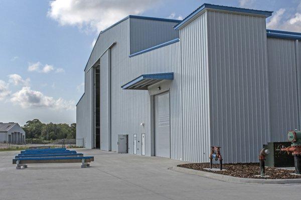 Shipyard boat storage and NBK facility (right bay)