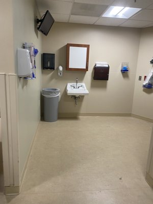 Clean waiting room before surgery