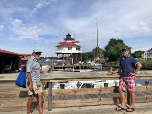 Dad & I enjoying Solomons, MD.