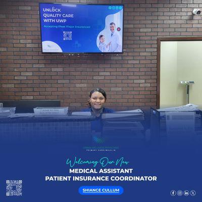 Welcoming Shiance Cullum 
Our New Medical Assistant/Patient Insurance Coordinator
Join us in welcoming Shiance Cullum to our team!