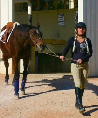 Christina horse back riding