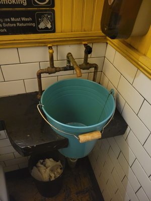 Trough bucket sink